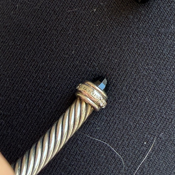 David Yurman Silver Bracelet with Black Accents - Picture 5 of 5